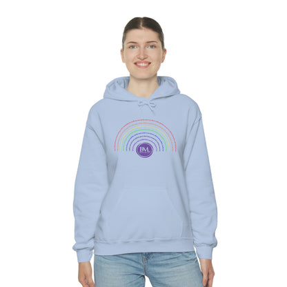 God's covenant in Biblical Scripture & in the form of His bow, the Rainbow. A Worldwide Favorite Covenant seeing in the sky by Billions! Unisex Heavy Blend™ Hooded Sweatshirt