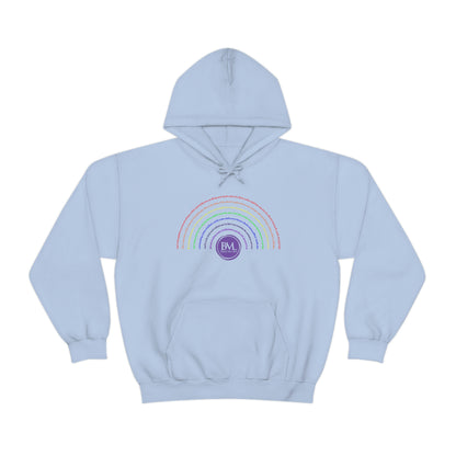 God's covenant in Biblical Scripture & in the form of His bow, the Rainbow. A Worldwide Favorite Covenant seeing in the sky by Billions! Unisex Heavy Blend™ Hooded Sweatshirt