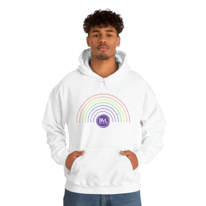 God's covenant in Biblical Scripture & in the form of His bow, the Rainbow. A Worldwide Favorite Covenant seeing in the sky by Billions! Unisex Heavy Blend™ Hooded Sweatshirt