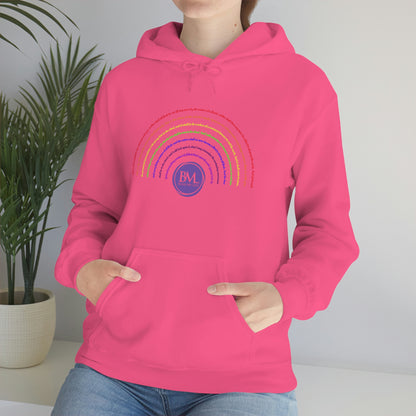 God's covenant in Biblical Scripture & in the form of His bow, the Rainbow. A Worldwide Favorite Covenant seeing in the sky by Billions! Unisex Heavy Blend™ Hooded Sweatshirt