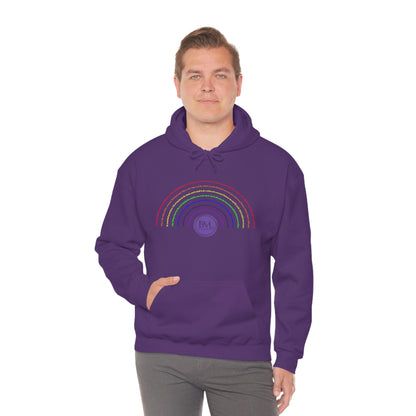 God's covenant in Biblical Scripture & in the form of His bow, the Rainbow. A Worldwide Favorite Covenant seeing in the sky by Billions! Unisex Heavy Blend™ Hooded Sweatshirt