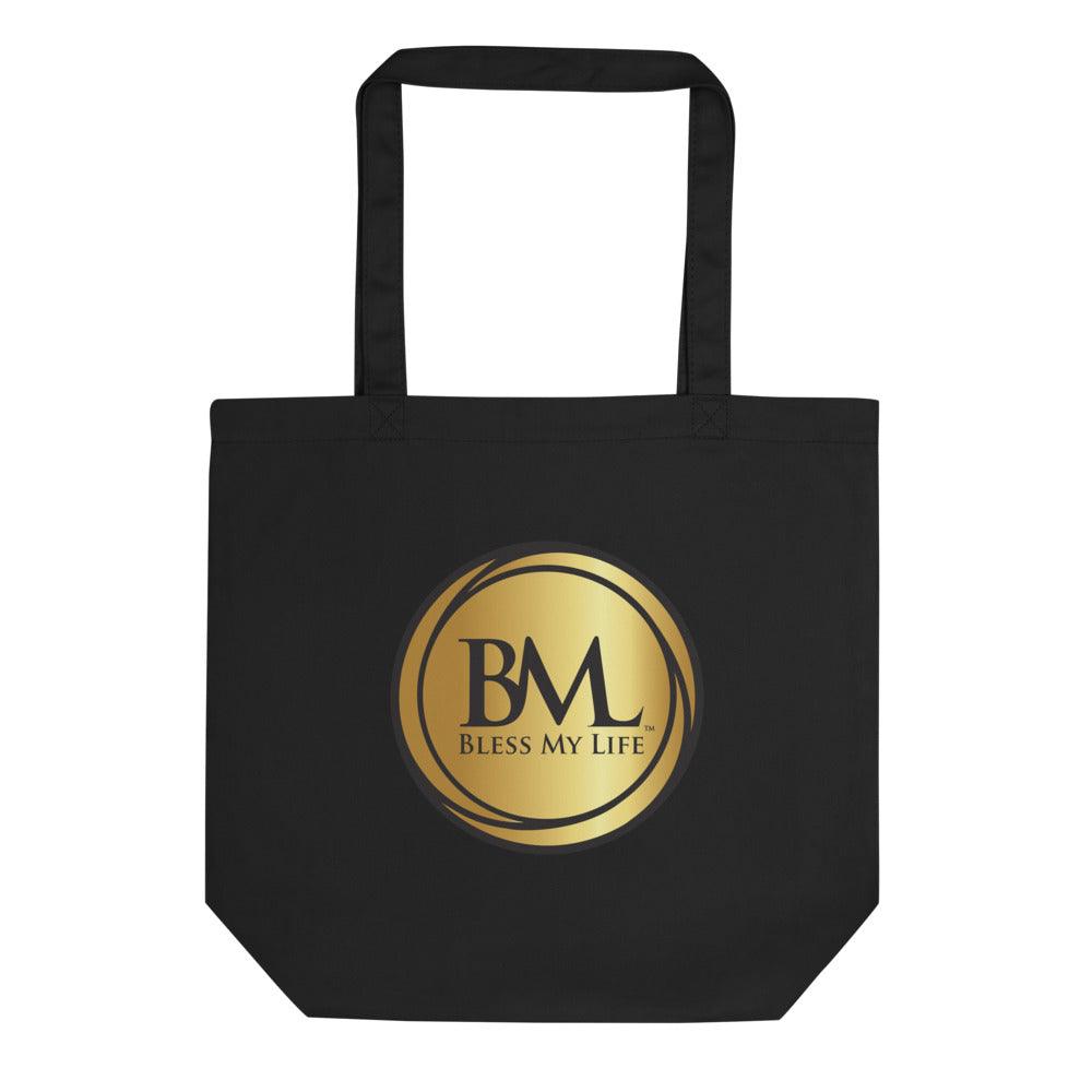 Bless My Life™, And Bless Yours Too™ Eco Tote Bag Gold Logo w/ Black outline - Bless My Life ™