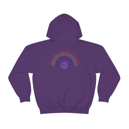 God's covenant in Biblical Scripture & in the form of His bow, the Rainbow. A Worldwide Favorite Covenant seeing in the sky by Billions! Unisex Heavy Blend™ Hooded Sweatshirt